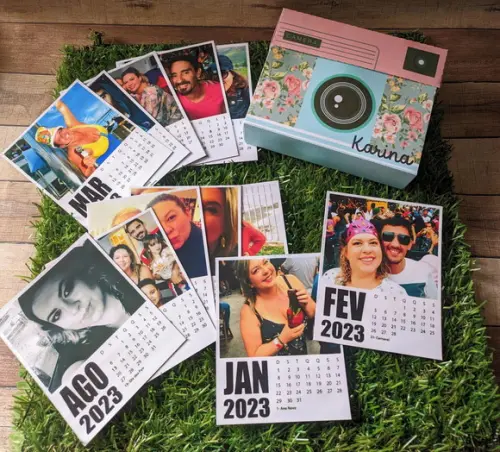 Calendário Fotos Polaroid com Imã