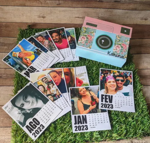 Calendário Fotos Polaroid com Imã