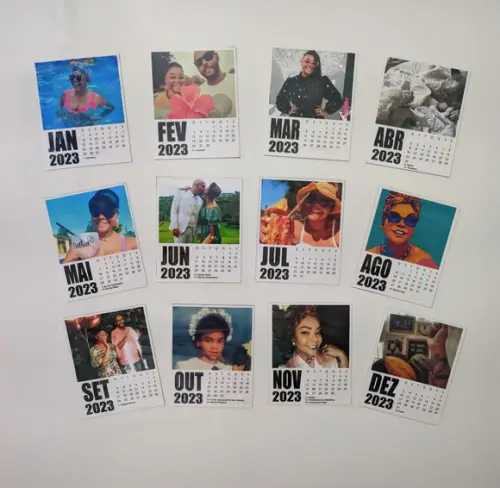 Calendário Fotos Polaroid com Imã