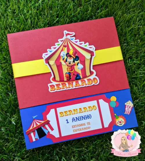 Convite Circo do Mickey