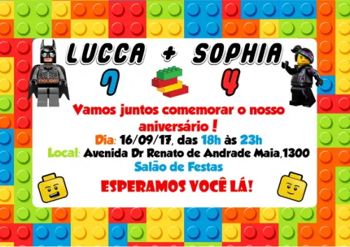 Convite Festa Lego