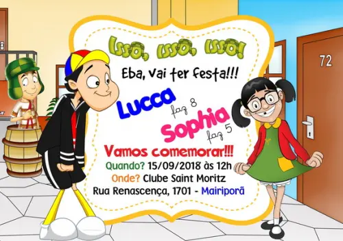 Convite Festa Chaves