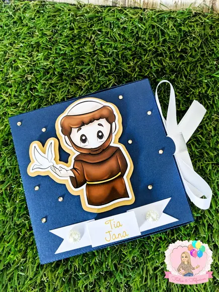 Convite Madrinha e Padrinho Batizado São Francisco