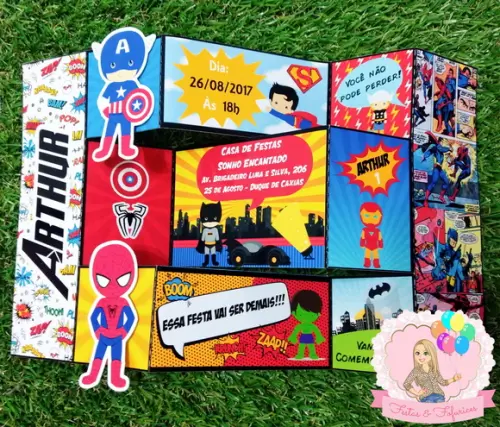 Convite Super Heróis