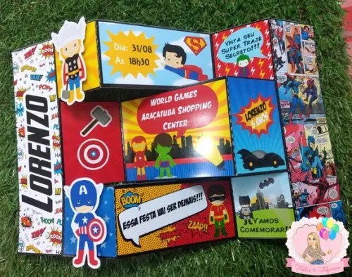 Convite Super Heróis