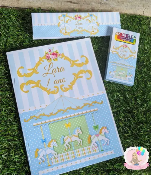 Kit de Colorir Carrossel