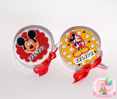Latinha Acrílica Festa Mickey