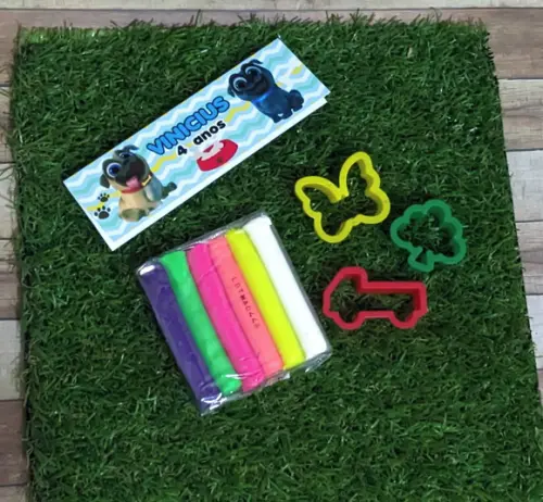 Lembrancinha Kit Massinha Personalizado Puppy Dog Pals