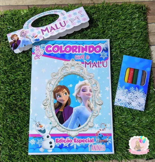 Livro de Colorir Personalizado Frozen