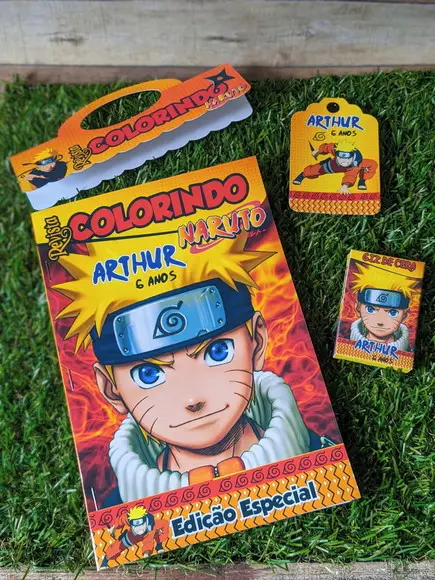 Livro de Colorir Personalizado Naruto