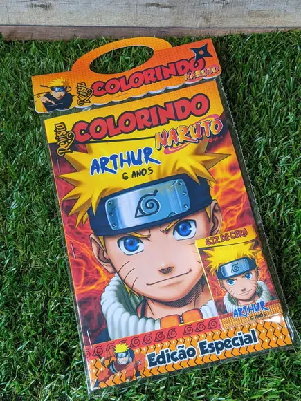 Livro de Colorir Personalizado Naruto