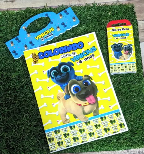 Livro de Colorir Personalizado Puppy Dog Pals