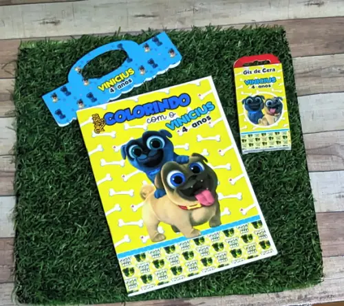 Livro de Colorir Personalizado Puppy Dog Pals