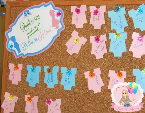 Mini Bodys para Quadro Palpite para Chá Revelação
