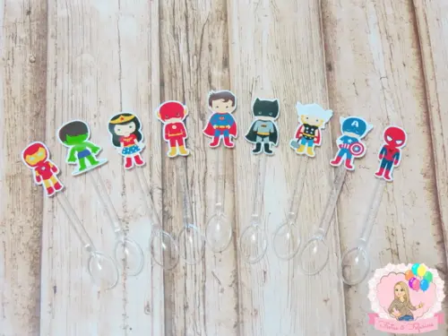 Mini Colheres Colherinhas Super Heróis