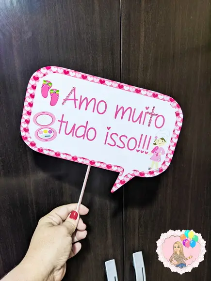 Plaquinhas Divertidas Festa Spa