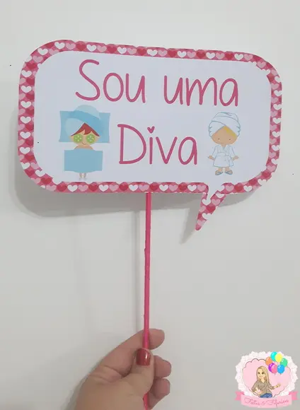 Plaquinhas Divertidas Festa Spa