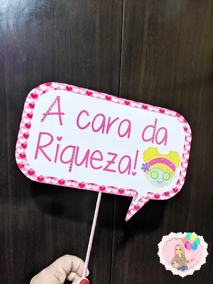 Plaquinhas Divertidas Festa Spa