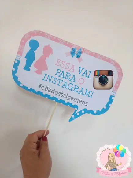 Plaquinhas Divertidas para Foto Chá Revelação