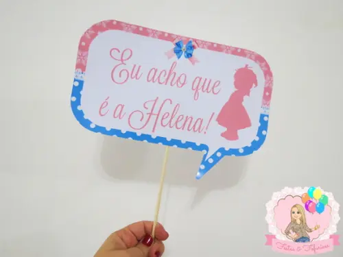 Plaquinhas Divertidas para Foto Chá Revelação