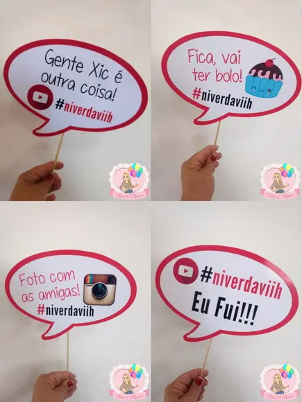 Plaquinhas Divertidas para Fotos