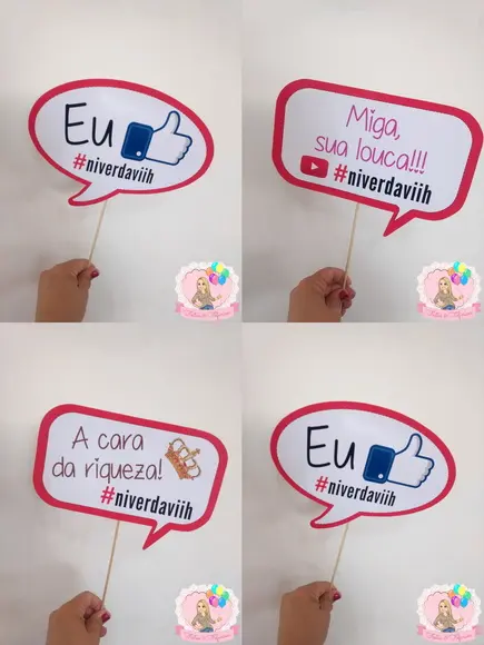 Plaquinhas Divertidas para Fotos