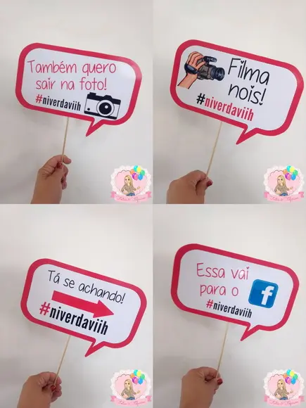Plaquinhas Divertidas para Fotos