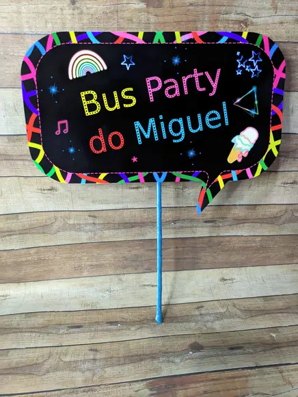 Plaquinhas Divertidas para Fotos Neon