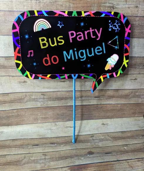Plaquinhas Divertidas para Fotos Neon