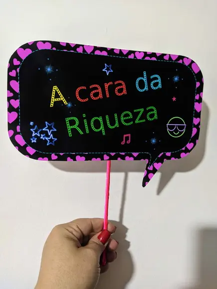 Plaquinhas Divertidas para Fotos Neon