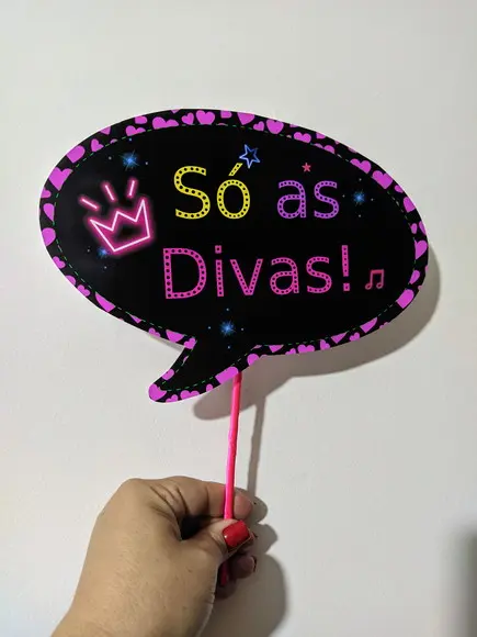 Plaquinhas Divertidas para Fotos Neon