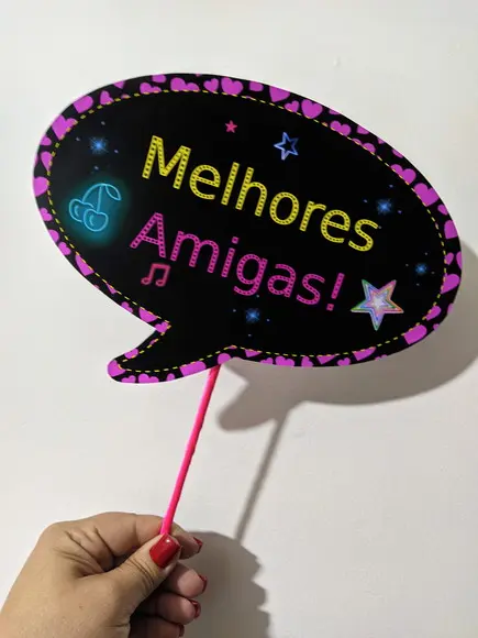 Plaquinhas Divertidas para Fotos Neon