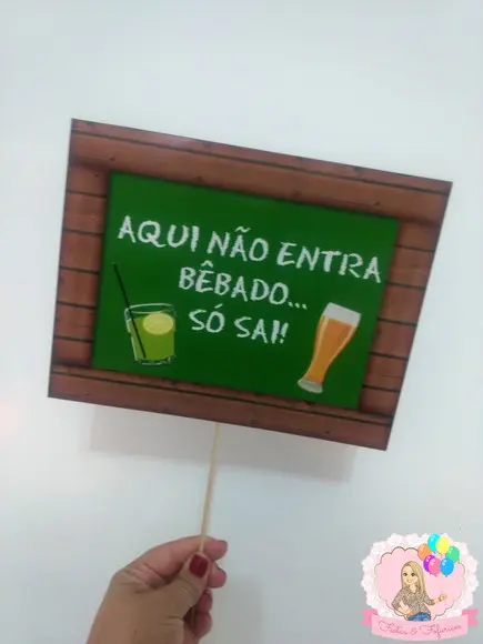 Plaquinhas para Foto Festa Boteco