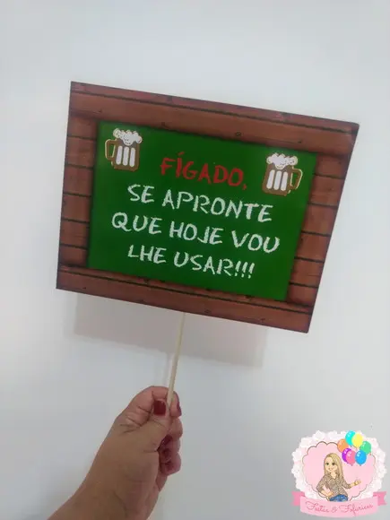 Plaquinhas para Foto Festa Boteco