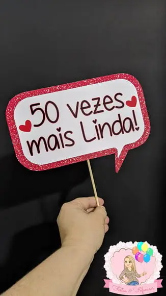 Plaquinhas para Fotos 50 Anos