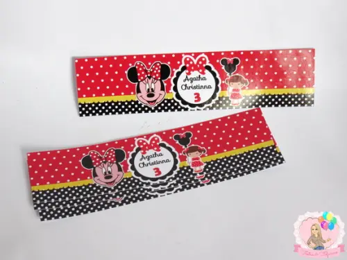 Rótulo Adesivo Água Minnie