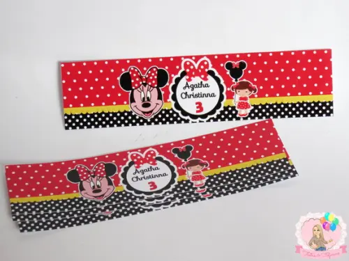 Rótulo Adesivo Água Minnie