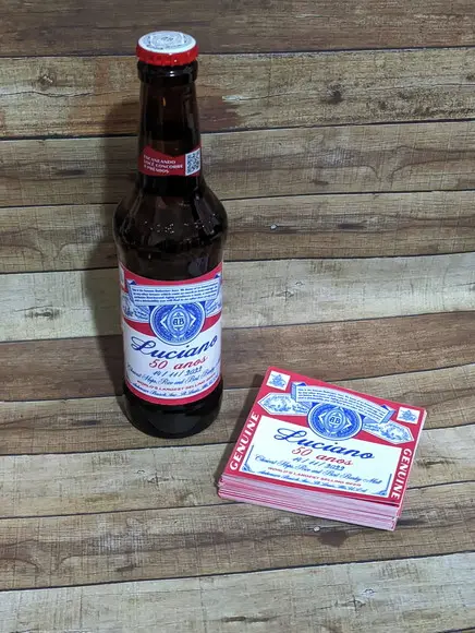 Rótulo Personalizado de Cerveja Budweiser