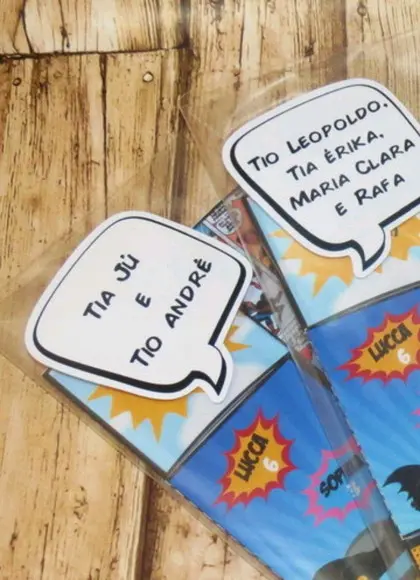 Tag Personalizada Convite Heróis