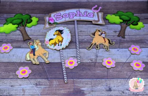 Topo de Bolo Cavalo Spirit