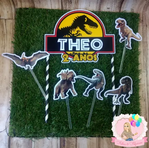 Topo de Bolo Dinossauro