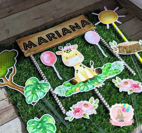 Topo de Bolo Girafinha