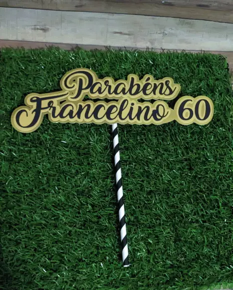 Topo de Bolo Nome e Idade