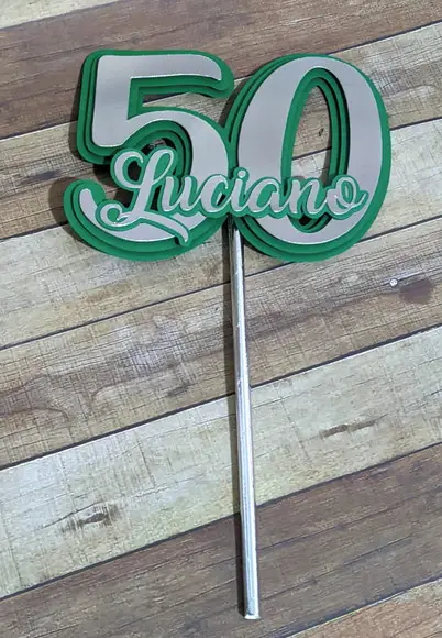 Topo de Bolo Nome e Idade