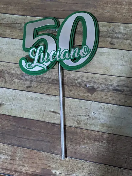 Topo de Bolo Nome e Idade