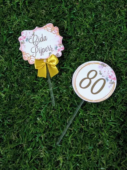 Toppers para Docinhos 80 Anos