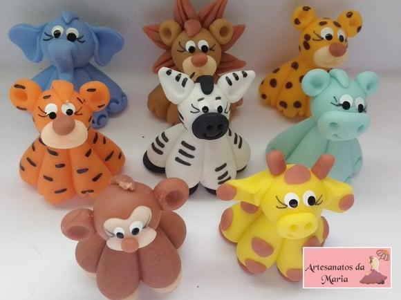 Aplique Animais do Safari de Biscuit