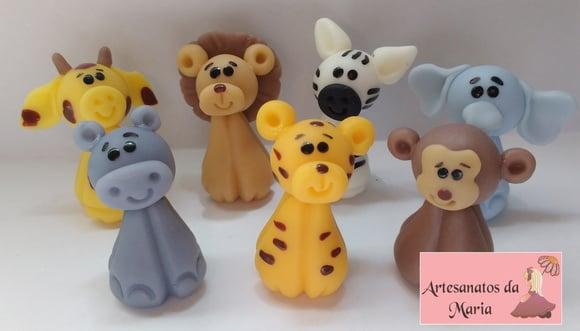 Aplique Animais do Safari de Biscuit
