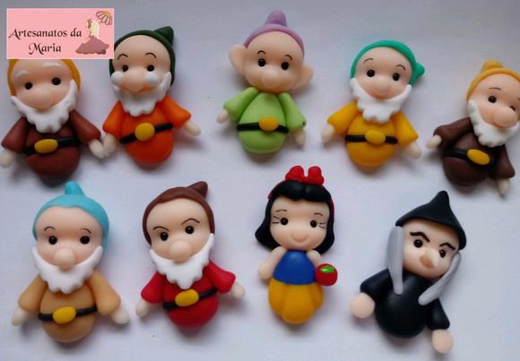 Aplique Branca de Neve e os sete anões