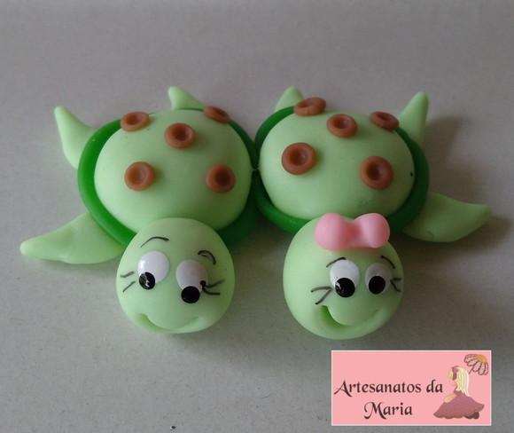 Aplique Arca de Noe Tartaruga de Biscuit
